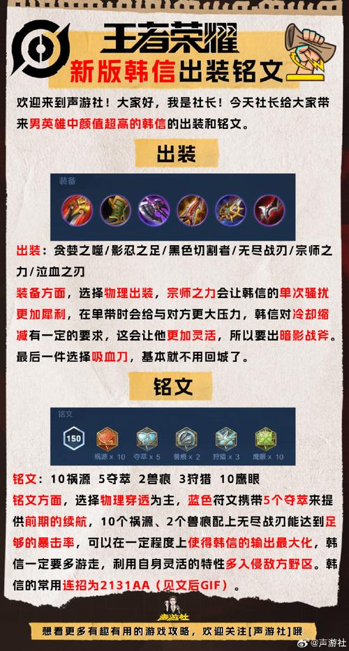 王者荣耀韩信旧出装,王者韩信出装2020-第1张图片-汇壹游戏 王者荣耀韩信旧出装,王者韩信出装2020-第1张图片-汇壹游戏